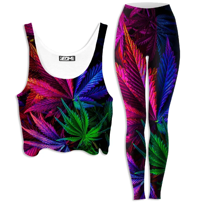 Thermo Chronic Crop Top and Leggings Combo Terry Blend Velvet Blend Canvas Blend