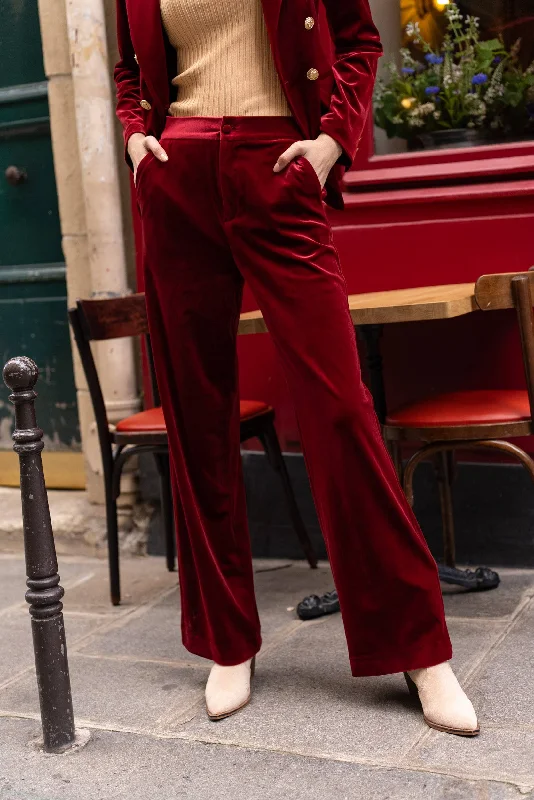 Velvet trousers Trousers Palazzo Wide Leg