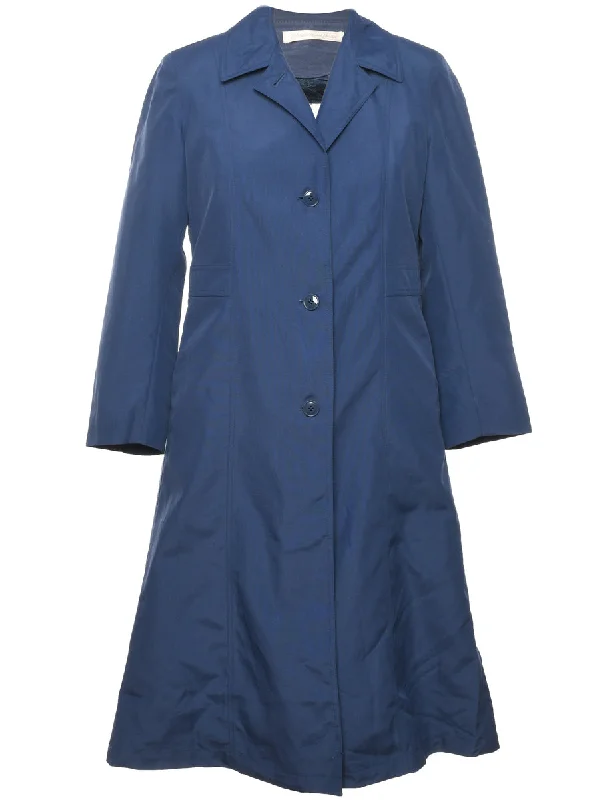 Misty Harbor Navy Classic Trench Coat - M Nylon Polyester Spandex
