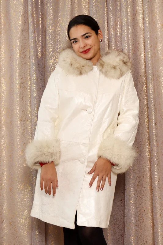 Pearl Leather Penny Lane Coat M Nylon Polyester Spandex