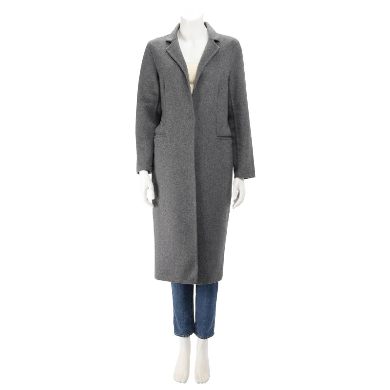 Acne Studios Grey Wool Coat EU 34 Welt Pockets Slit Pockets Flap Pockets