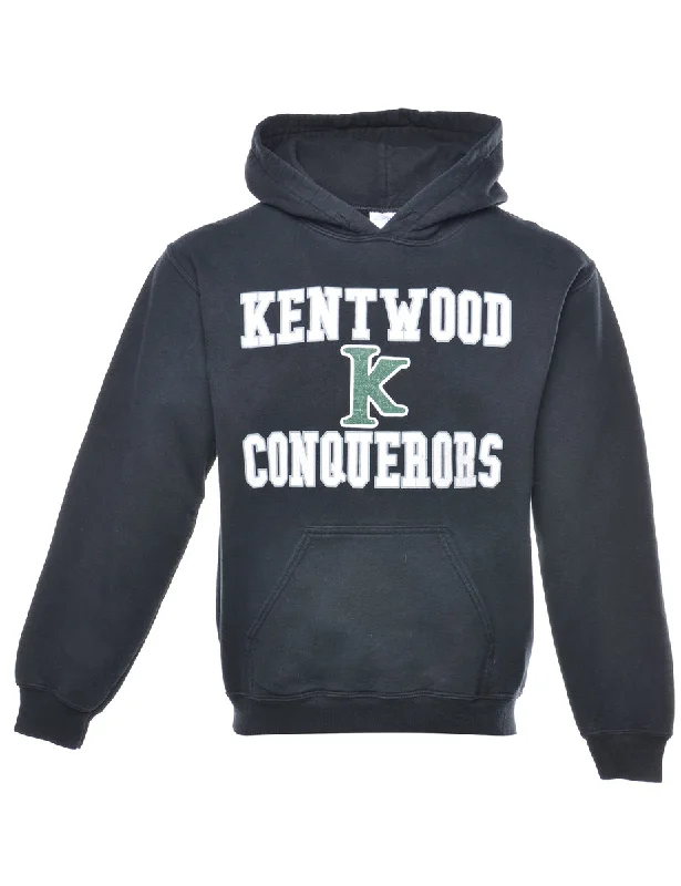 Kentwood Conquerors Printed Hoodie - S Hoodie with Puffed Sleeves Voluminous Trendy