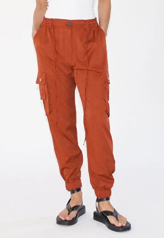 GLOW COPPER CARGO TROUSERS Trousers Culottes Wide Leg
