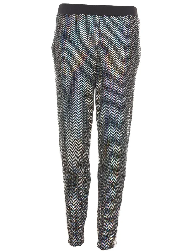 Lurex Thread Pattern Trousers - W28 L29 Trousers New Arrival