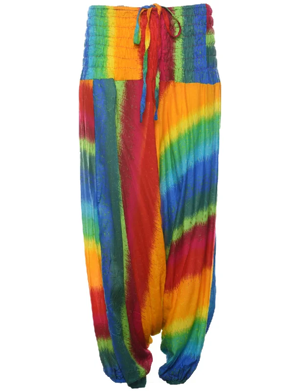 Tie-dye Effect Trousers - W22 L23 Trousers Formal Black