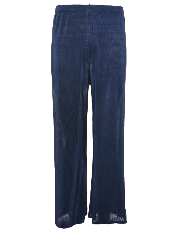 Navy Trousers - W26 L26 Trousers Solid Black