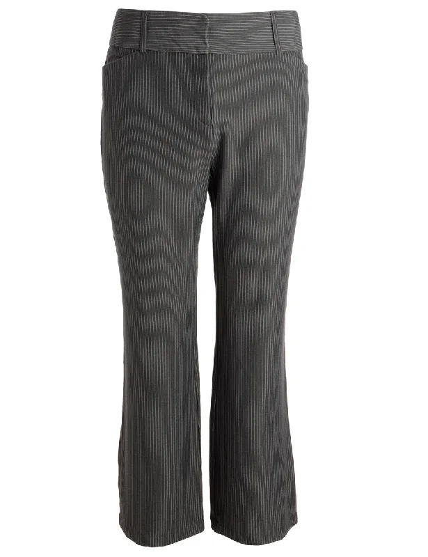 Reworked Cropped Dana Tapered Trousers - W31 Trousers Plaid Checkered