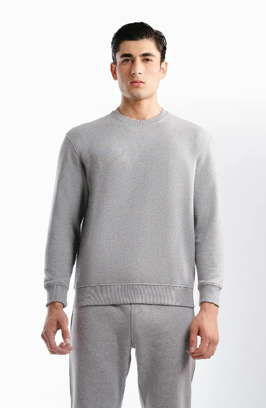 Solid Sweatshirt - Ash Grey Hoodie Sweatshirt Pullover