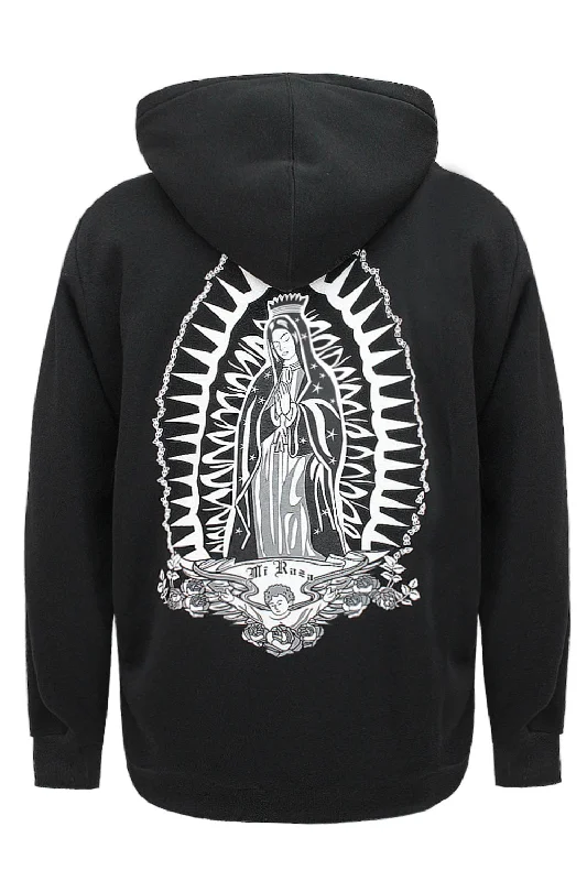 Men's Virgin Mary Fleece Pullover Graphic Hoodie Spaghetti Sleeve Top