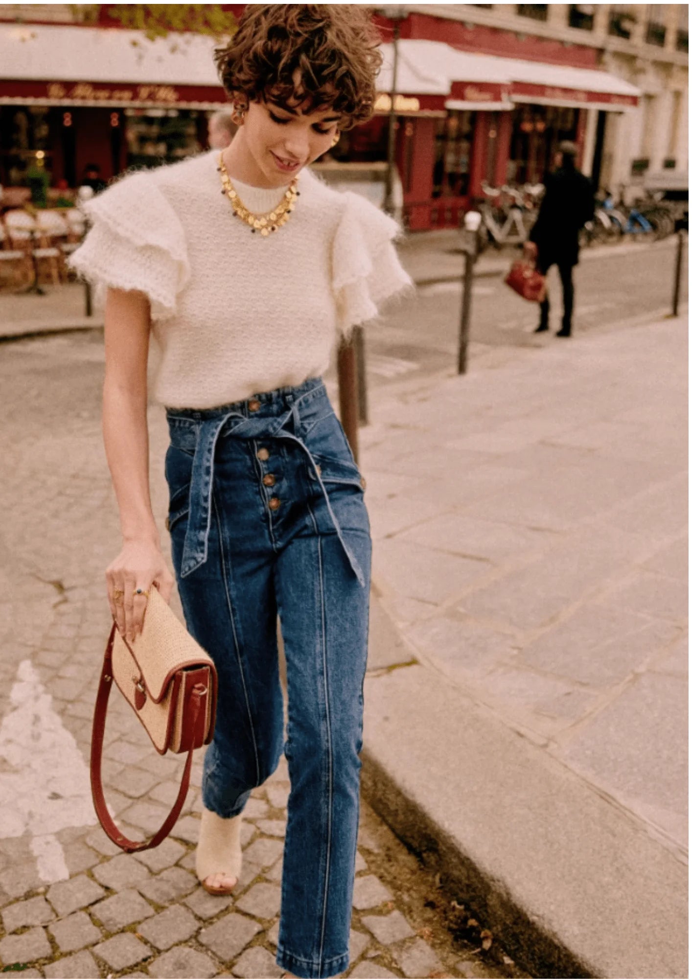 MAXIMO DENIM TROUSERS Trousers Polka Dot Cute