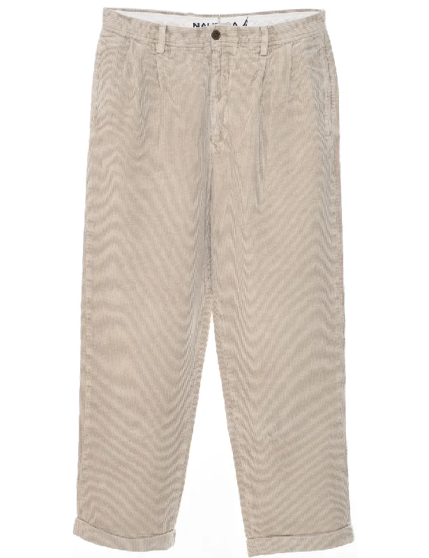Nautica Corduroy Trousers - W34 L32 Chinos Cotton Straight Leg