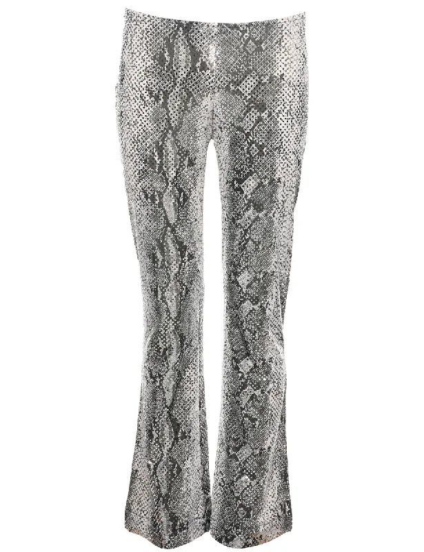 Snakeskin Pattern Trousers - W29 L31 Trousers Timeless Classic