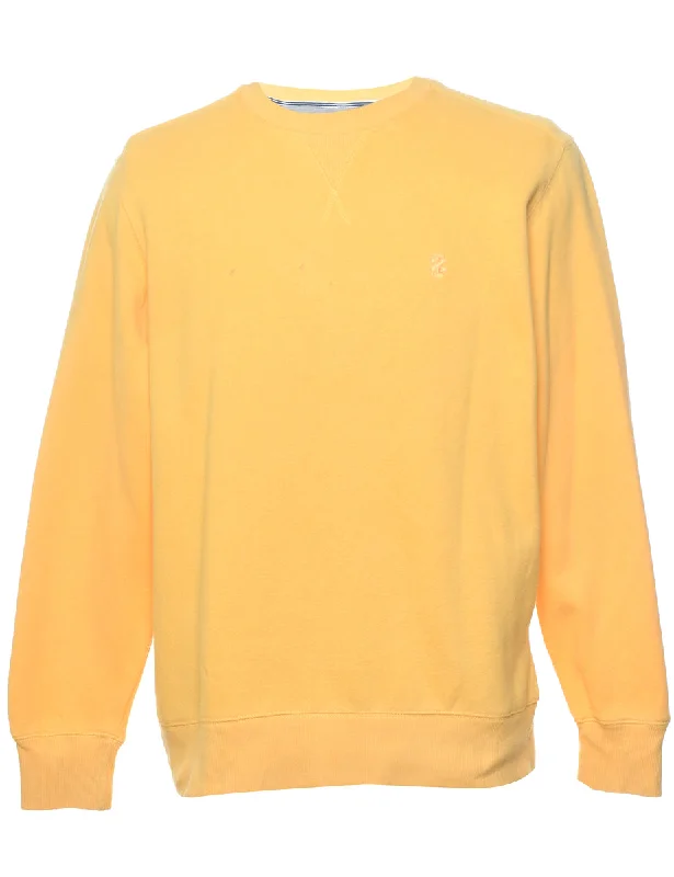 Izod Plain Sweatshirt - M Hoodie with Metallic Shiny Futuristic