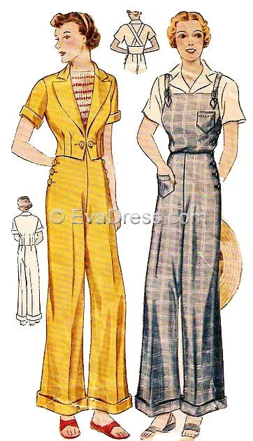 1936 Overalls/Trousers Ensemble T30-1930 Trousers versatile functional