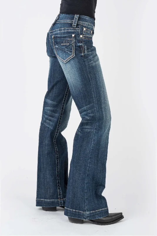 Stetson Womens 214 City Trouser Deco Blue Cotton Blend Jeans Trousers Summer Linen