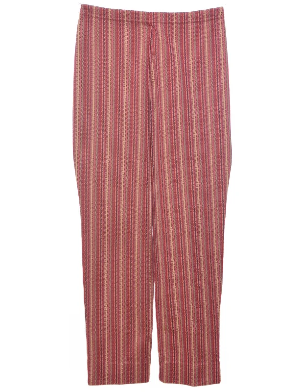 Striped Pattern Trousers - W30 L28 Trousers fashionable chic