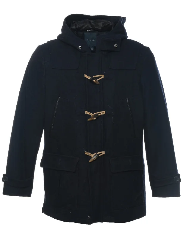 Nautica Duffle Coat - M Front Pockets Side Pockets Patch Pockets