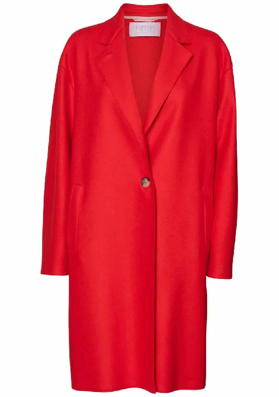Oversized Coat Cashmere Blend Red Suede Jacket Faux Fur Jacket Puffer Jacket