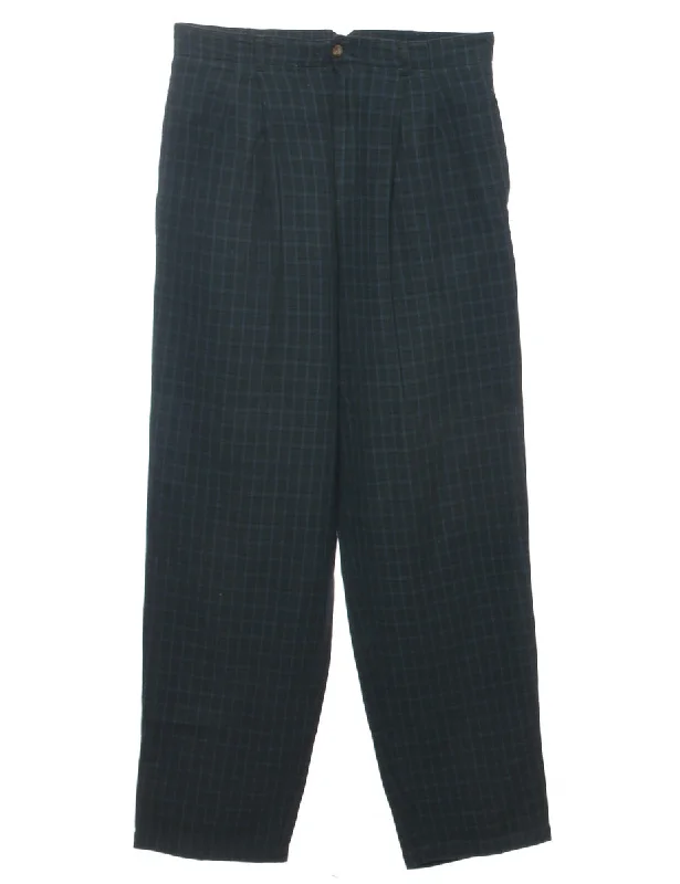 White Stag Checked Pattern Trousers - W32 L31 Trousers Plaid Checkered