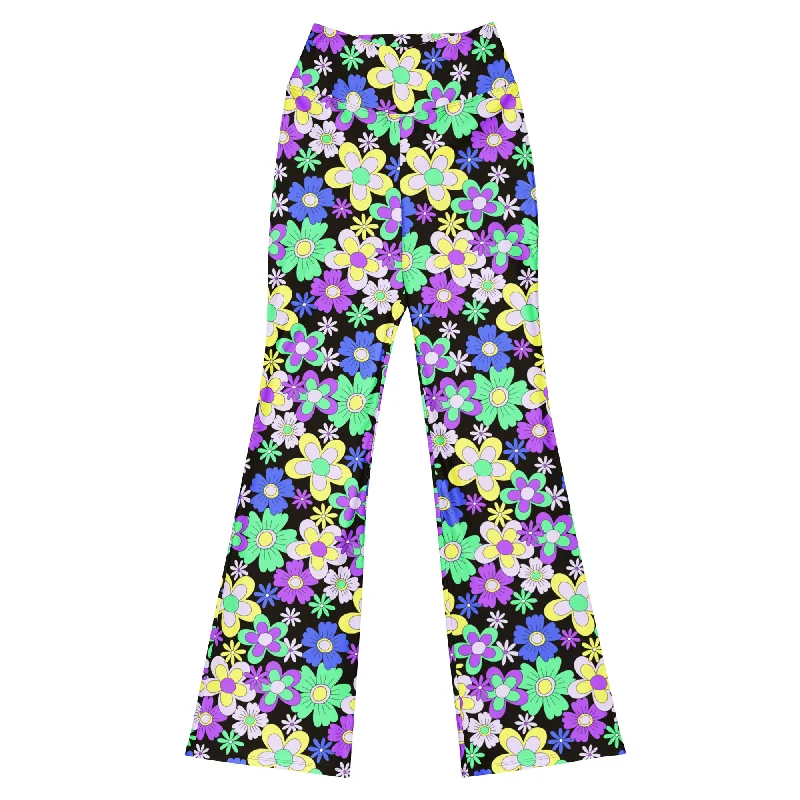 Crazy Daisy Flare leggings Comfortable Bootcut Workout Leggings
