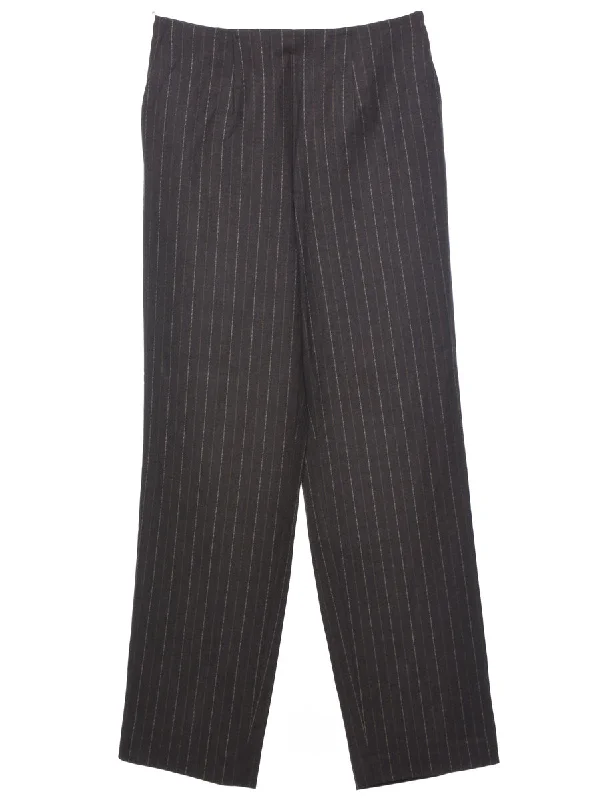 Striped Pattern Trousers - W28 L31 Trousers practical easy-care