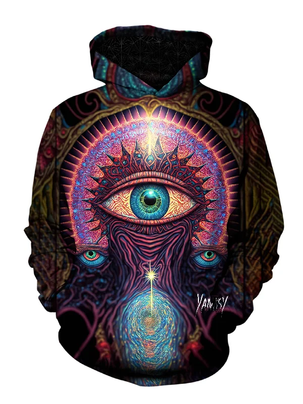 Esteemed Insanity Unisex Pullover Hoodie Hoodie with Exposed Zipper Edgy Industrial