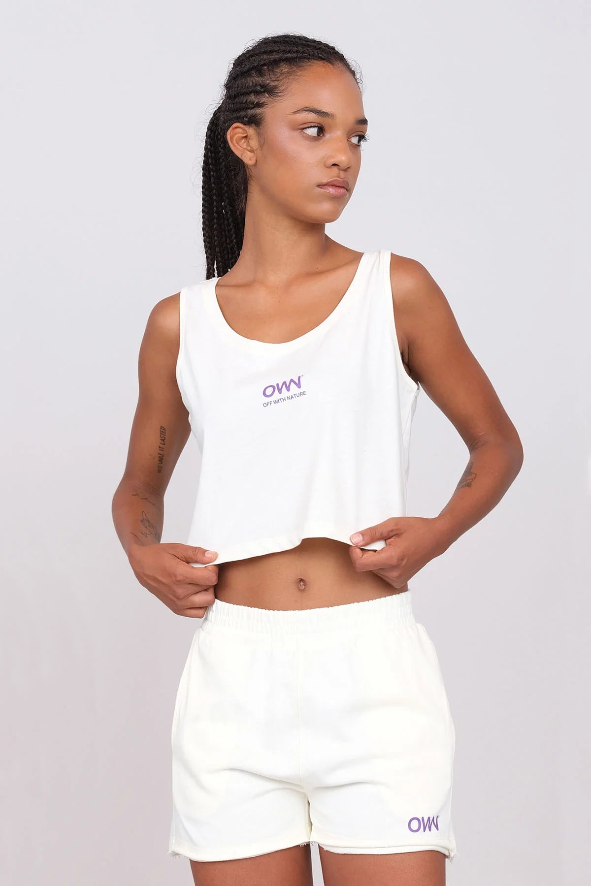 Crop Top Butter Denim Fabric Leather Fabric Suede Fabric