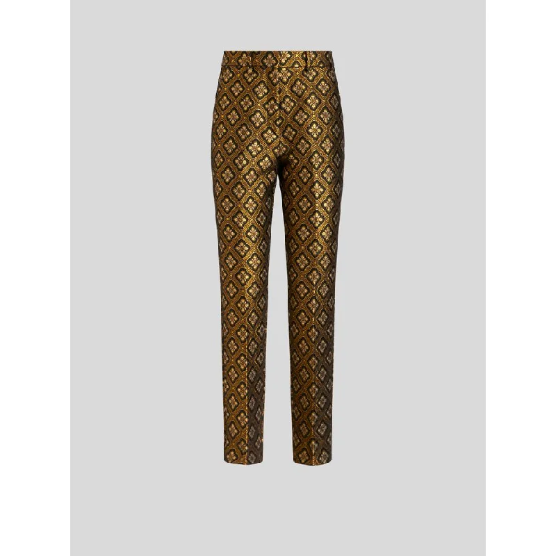 JACQUARD TROUSERS WITH MEDALLIONS Trousers Winter Warm