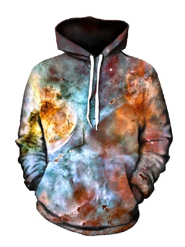 Abstracted Nebula Unisex Hoodie Hoodie with High-Low Hem Asymmetrical Trendy