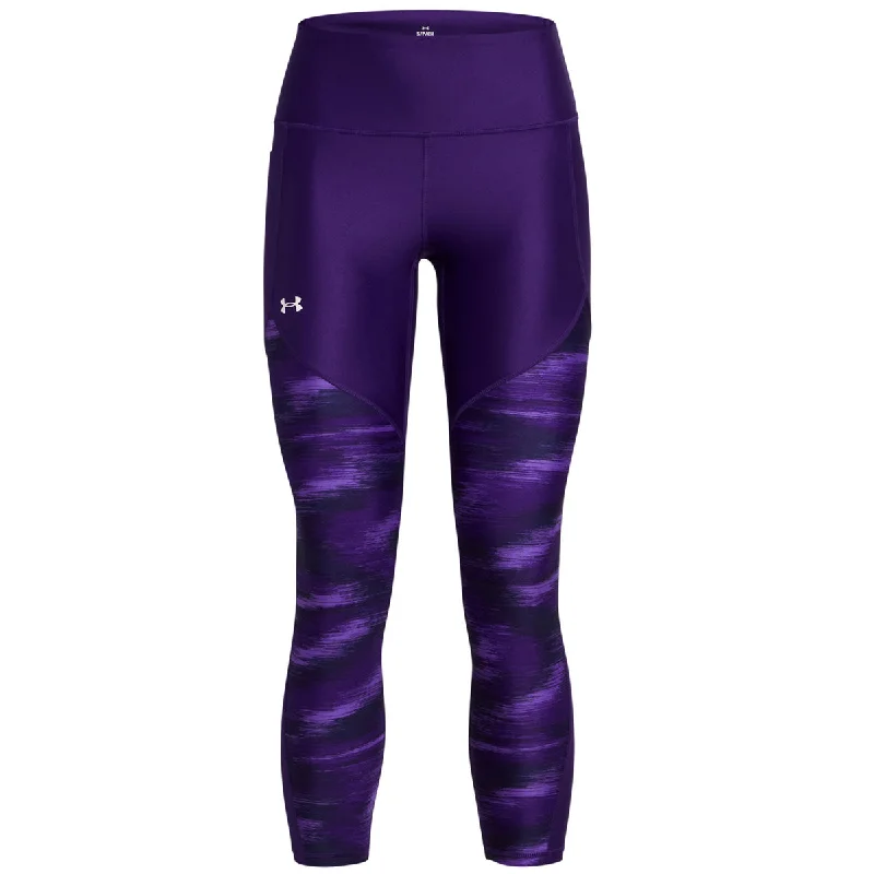Under Armour Tech Print Panel Ankle Leggings - Womens - Purple/Lavish/White Elegant Full-Body Leggings