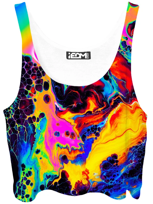 New Life Crop Top Terry Blend Velvet Blend Canvas Blend