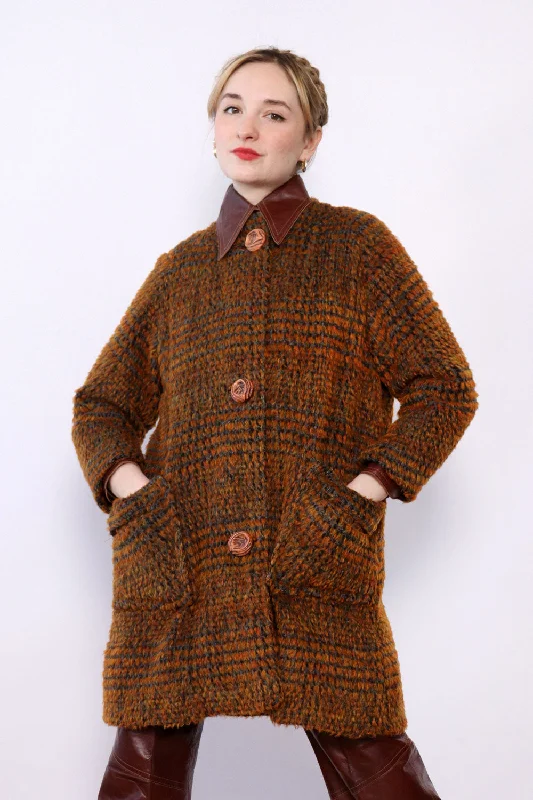 Feathered Nandina Mohair Coat XS/S empire Basque Peplum