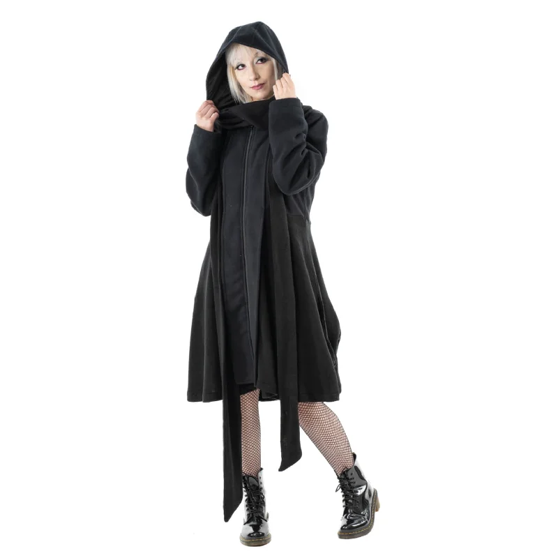 IMRE COAT - BLACK Tweed Herringbone Houndstooth