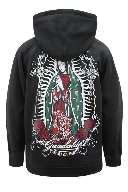 Men's Mi Raza Fleece Pullover Graphic Hoodie Cable Knit Chunky