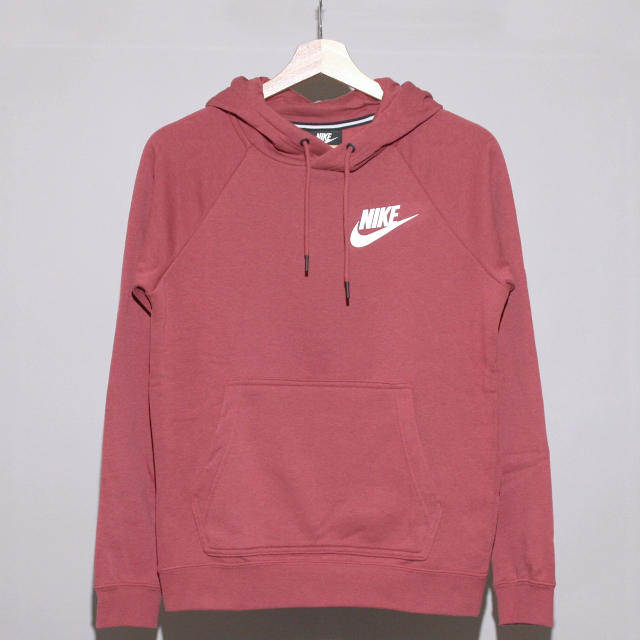 NIKE Womens Sportswear Essentials Rally Fleece Pullover Hoodie Lapel Neck Sweater