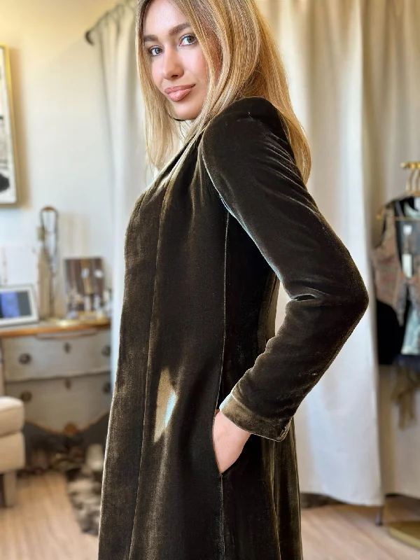 T.ba Ginebra Coat Velvet Satin Silk Chiffon