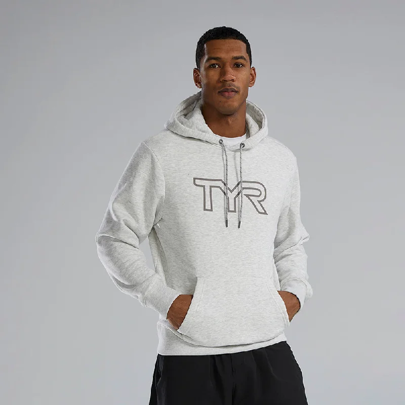 TYR Ash UltraSoft Big Logo Tech Hoodie Hoodie with Contrast Stitching Detailed Premium TYR Ash UltraSoft Big Logo Tech Hoodie Hoodie with Contrast Stitching Detailed Premium