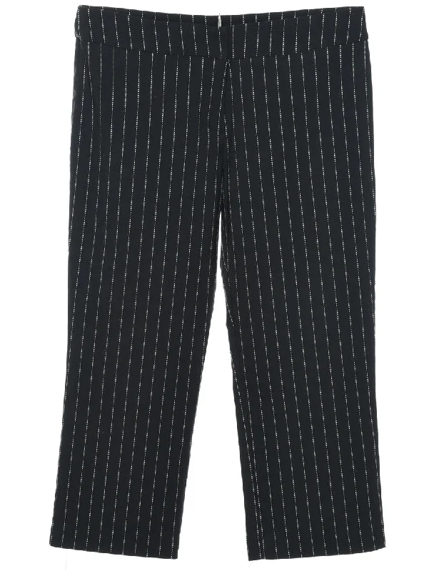 Striped Y2K Trousers - W36 L24 Trousers Tapered Slim Fit