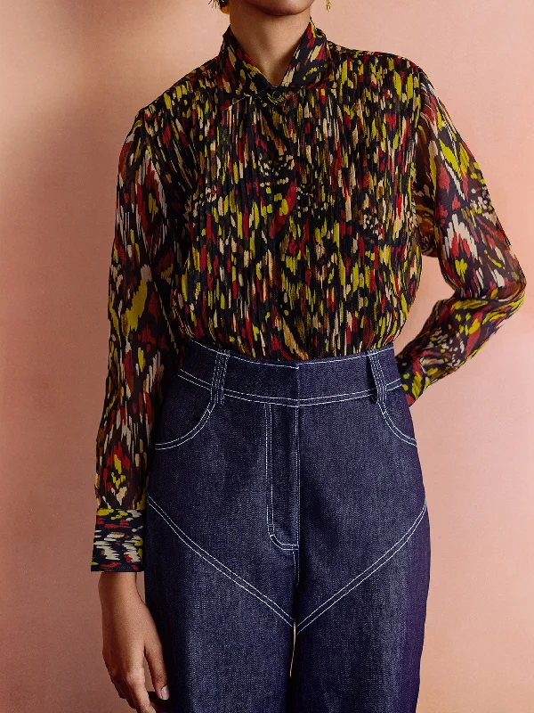 Bande Denim Trousers Trousers Ceremony Elegant