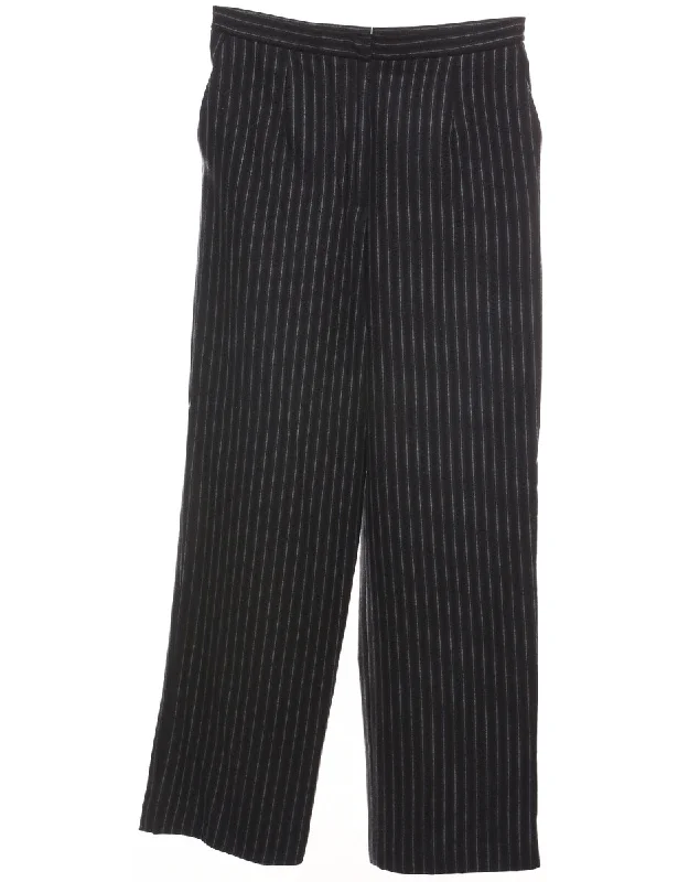 Talbots Striped Black & White Straight-Fit Trousers - W31 L30 Trousers Floral Bohemian Talbots Striped Black & White Straight-Fit Trousers - W31 L30 Trousers Floral Bohemian