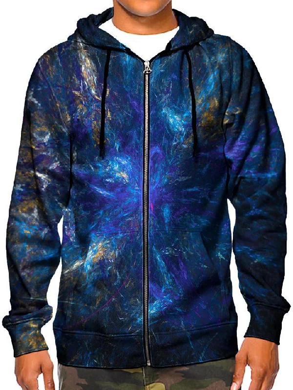 Dark Forest Zip-Up Hoodie Hoodie with Lining Warm Insulated