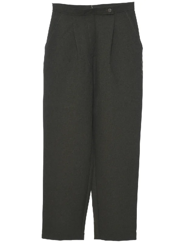 Olive Green Trousers - W26 L27 Trousers Canvas Durable