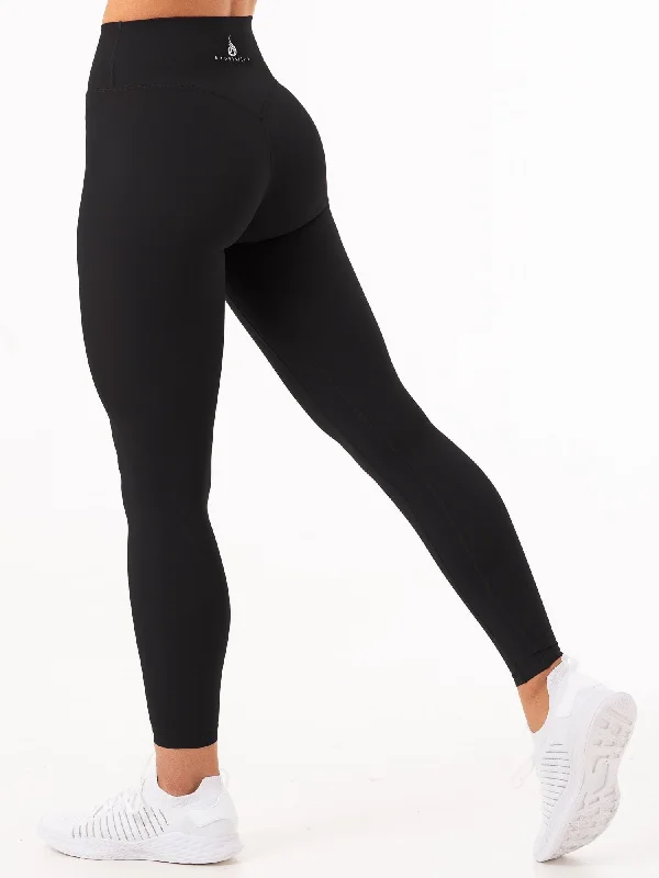 NKD High Waisted Leggings - Black Stylish Printed Stretch Leggings