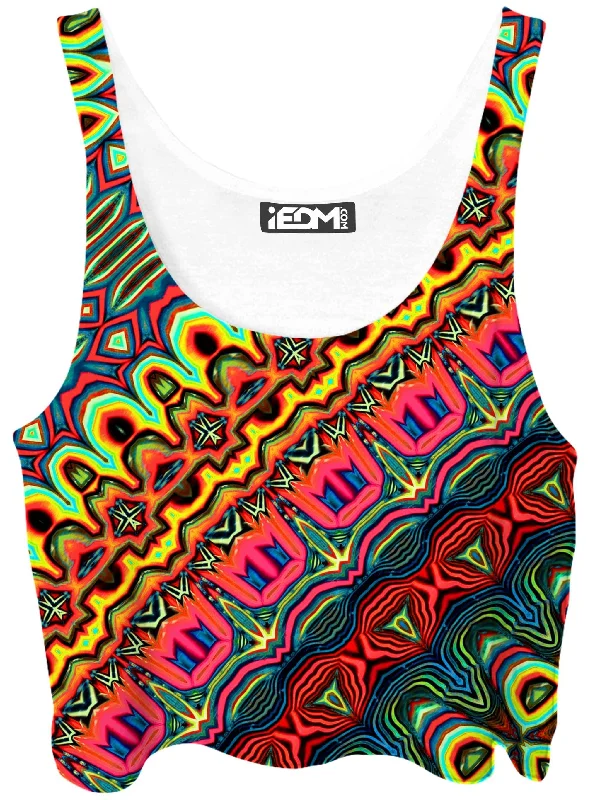 Sun Meditation Crop Top Boxy Fit Fitted Loose