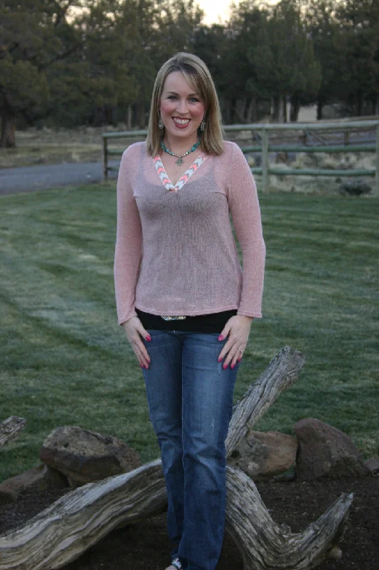 Aztec Accented Rose Knit Hoodie Hoodie with Stripes Bold Sporty