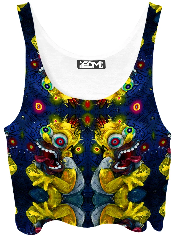 Brainmelt Crop Top Ribbed Crop Top High Neck Heavyweight