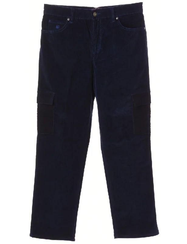 Reworked Pocket Side Corduroy Trouser - W32 Trousers Wedding White