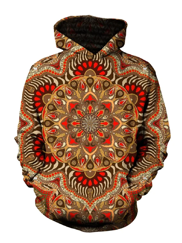 Royal Rose Retro Mandala Pullover Hoodie Hoodie with Camouflage Military Edgy