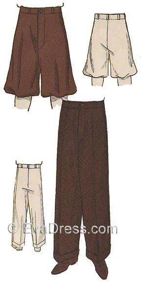 1934 Wide-Leg Trousers and Knickers T30-1141 Trousers luxurious premium