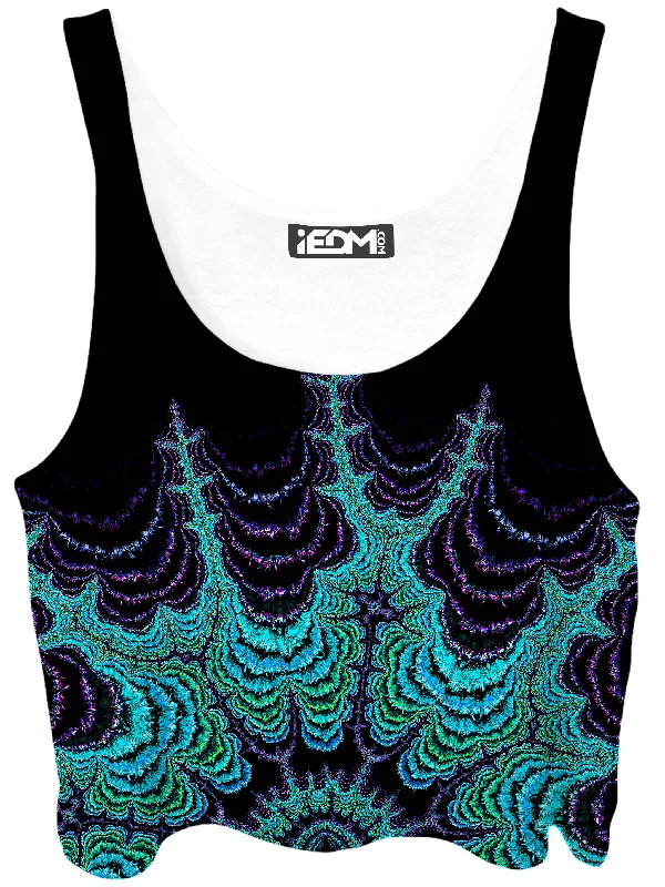 Iced Mantra Cake Crop Top Embroidered Appliqued Beaded